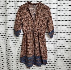 Indulge 1/2 Sleeve Low Cut Mini Dress